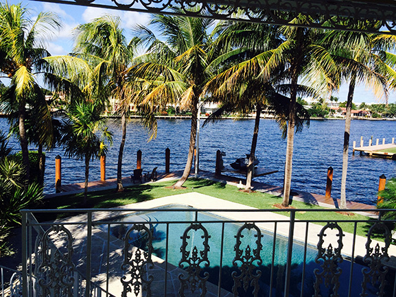 Swimming pool and port view